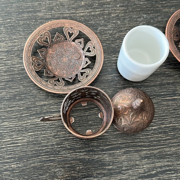 Traditional Ottoman Turkish Coffee set of 2 - Picture 3 of 9